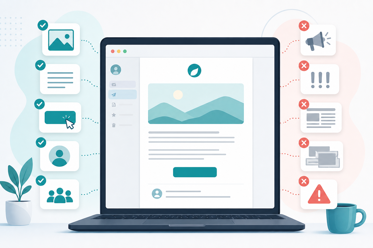 What Goes Inside the Email (and What Doesn't)